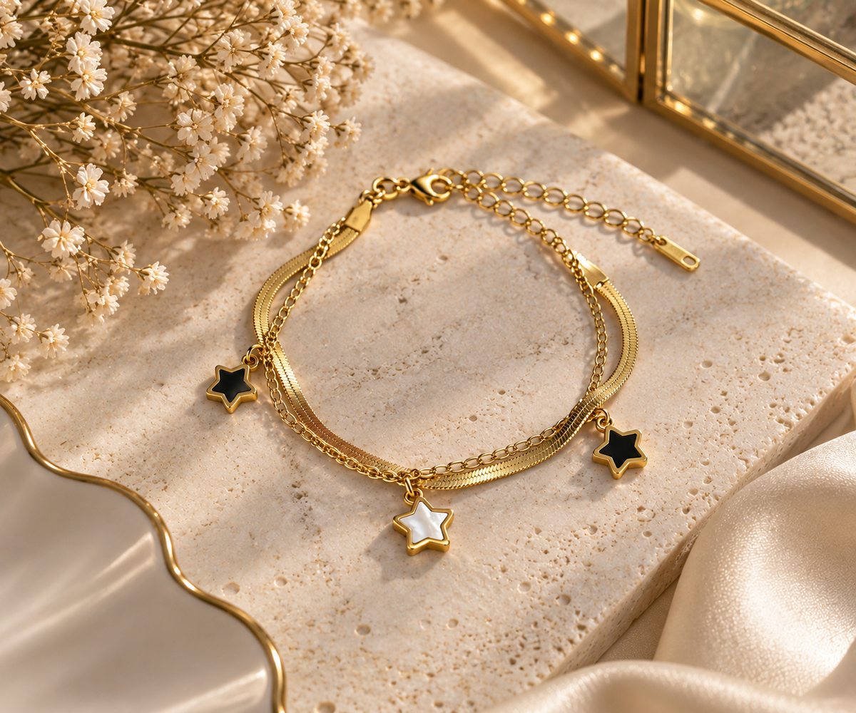 Celestial Star Layered Bracelet