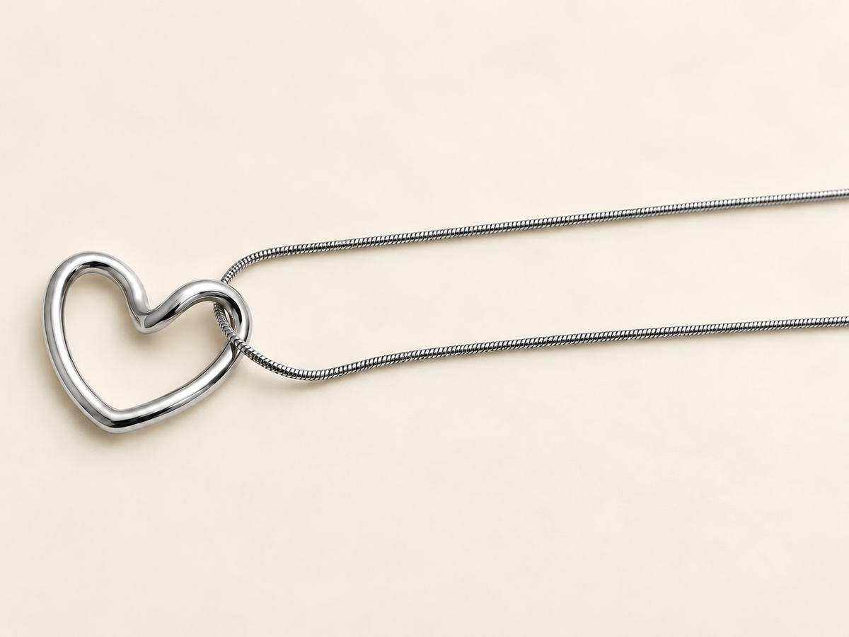 Dainty Hollow Out Heart Pendant