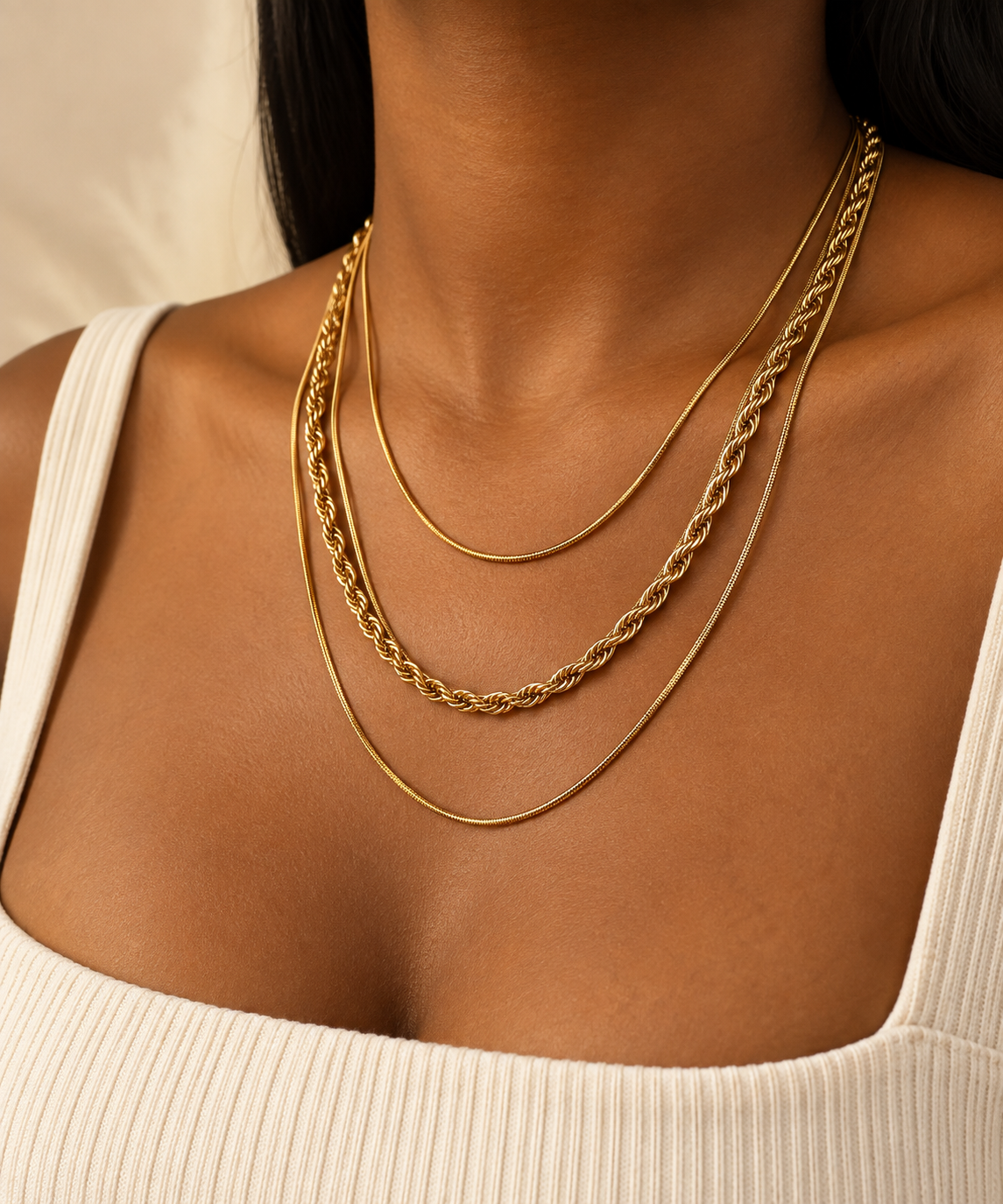 Aurelia Triple Layer Necklace