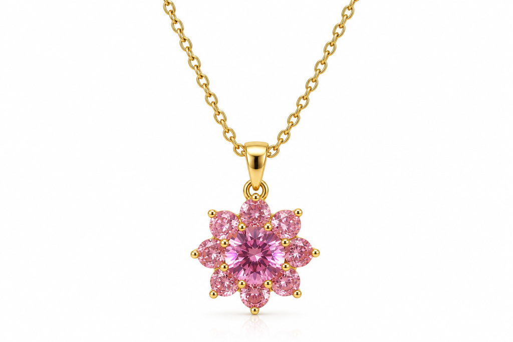 Elegant Flower Pendant Necklace