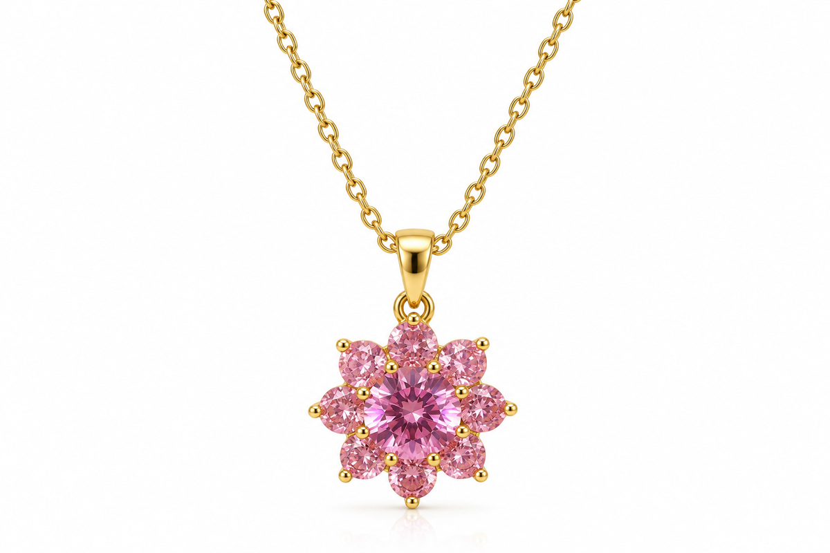 Elegant Flower Pendant Necklace