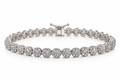 Round Halo Tennis Bracelet