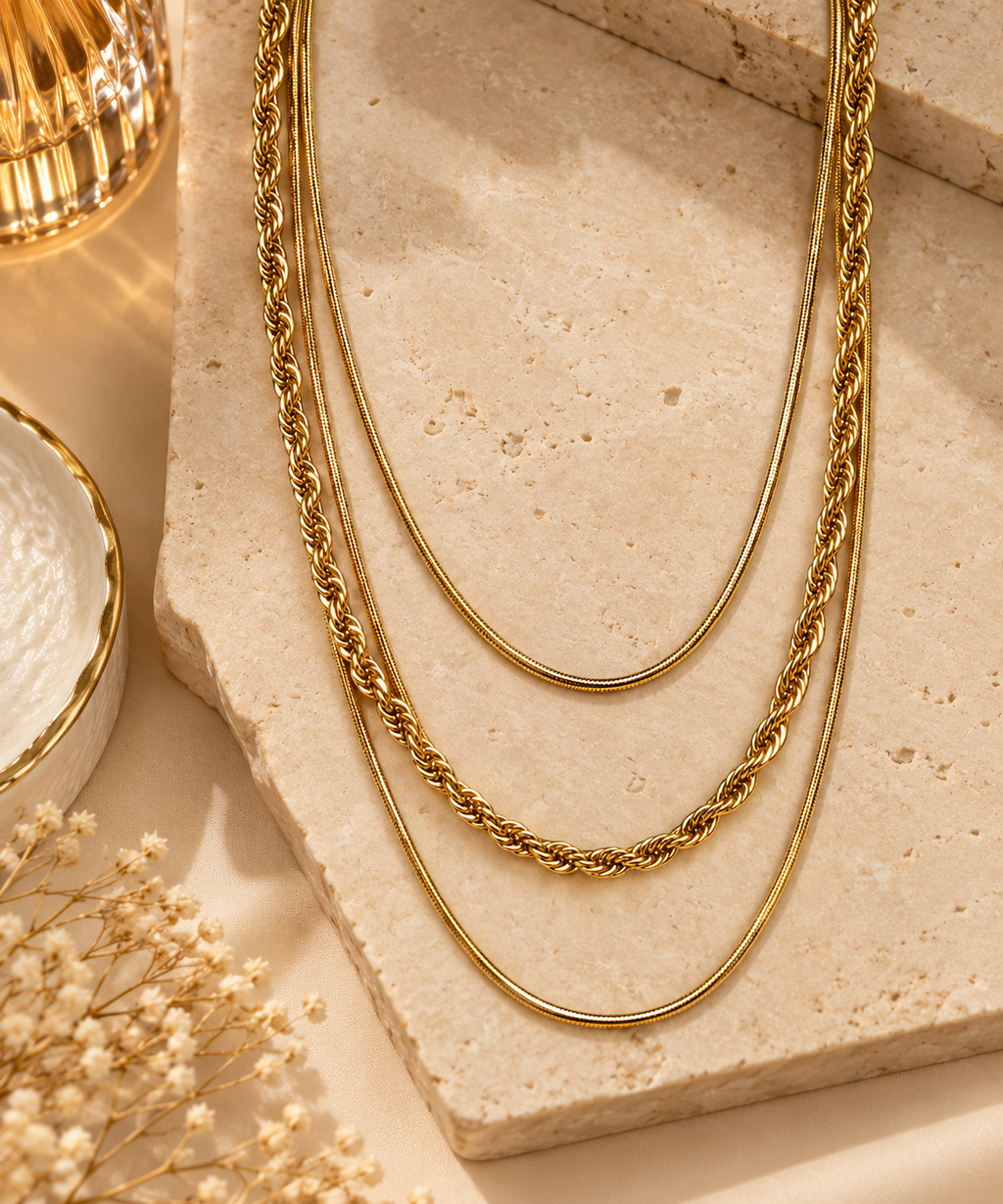 Aurelia Triple Layer Necklace