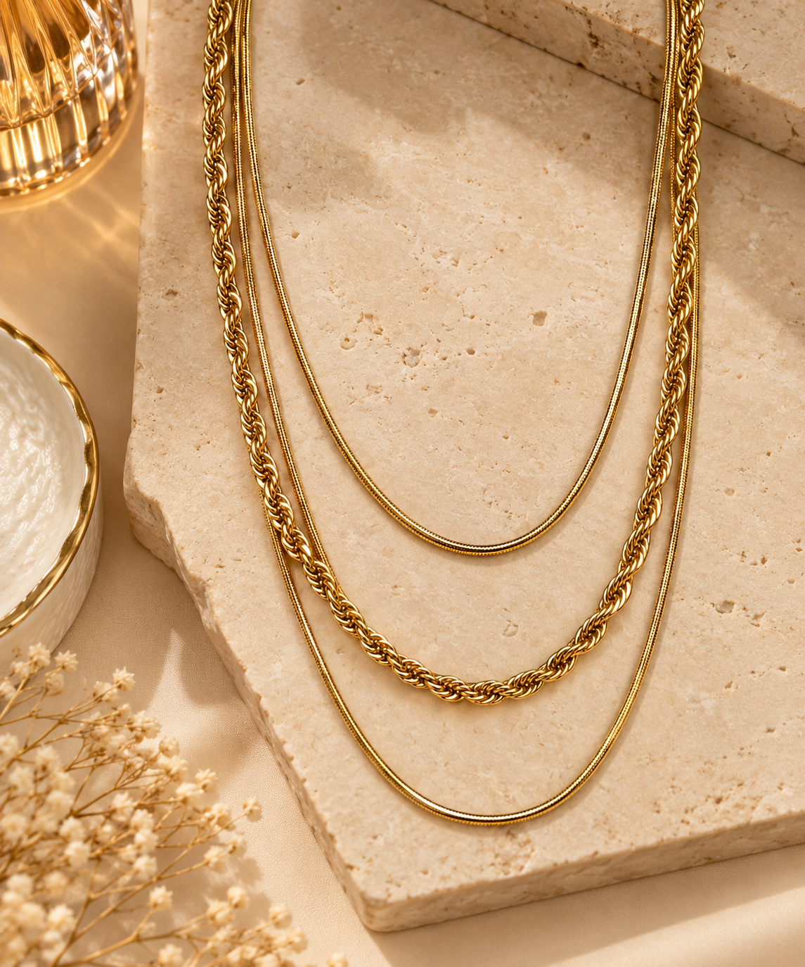 Aurelia Triple Layer Necklace