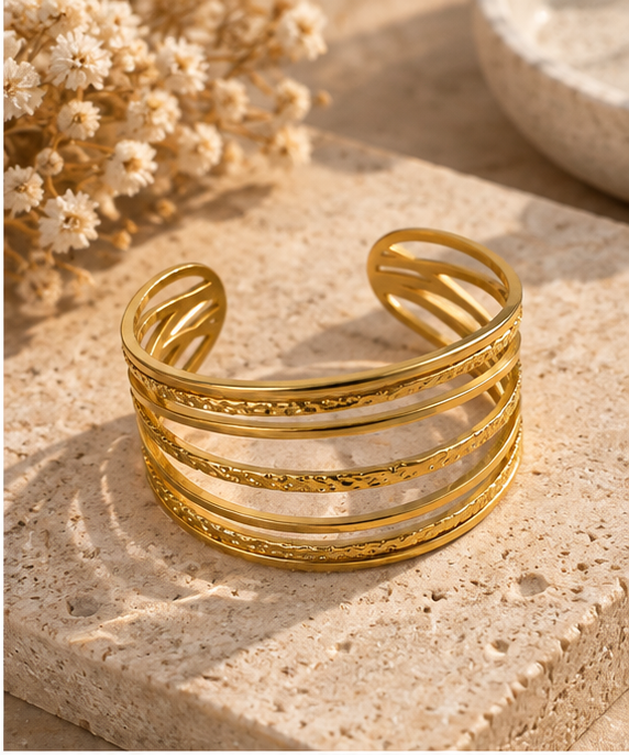 Five Ring Cuff Bracelet