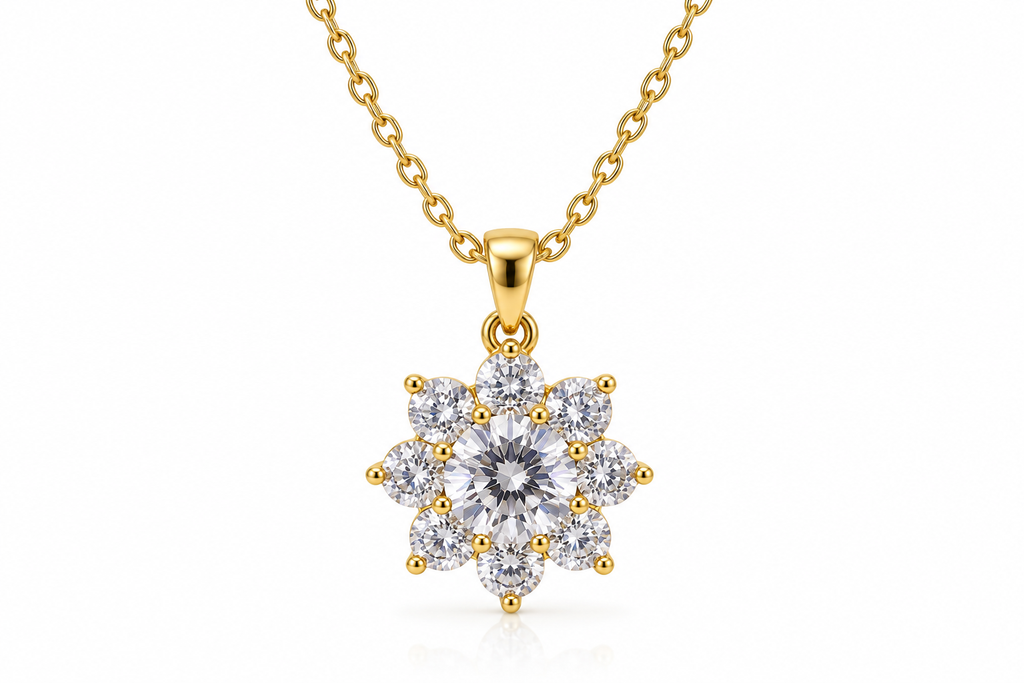 Elegant Flower Pendant Necklace