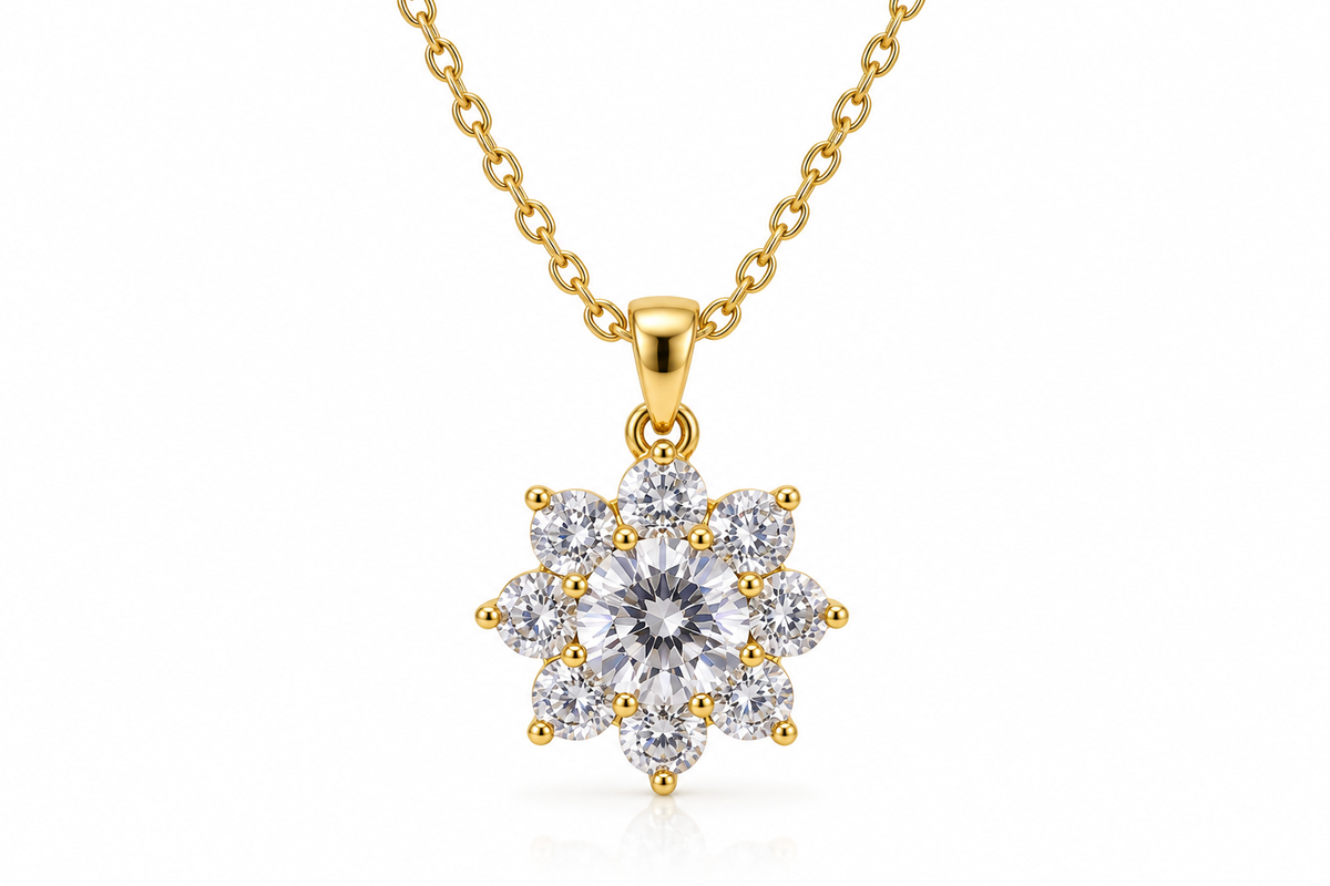 Elegant Flower Pendant Necklace