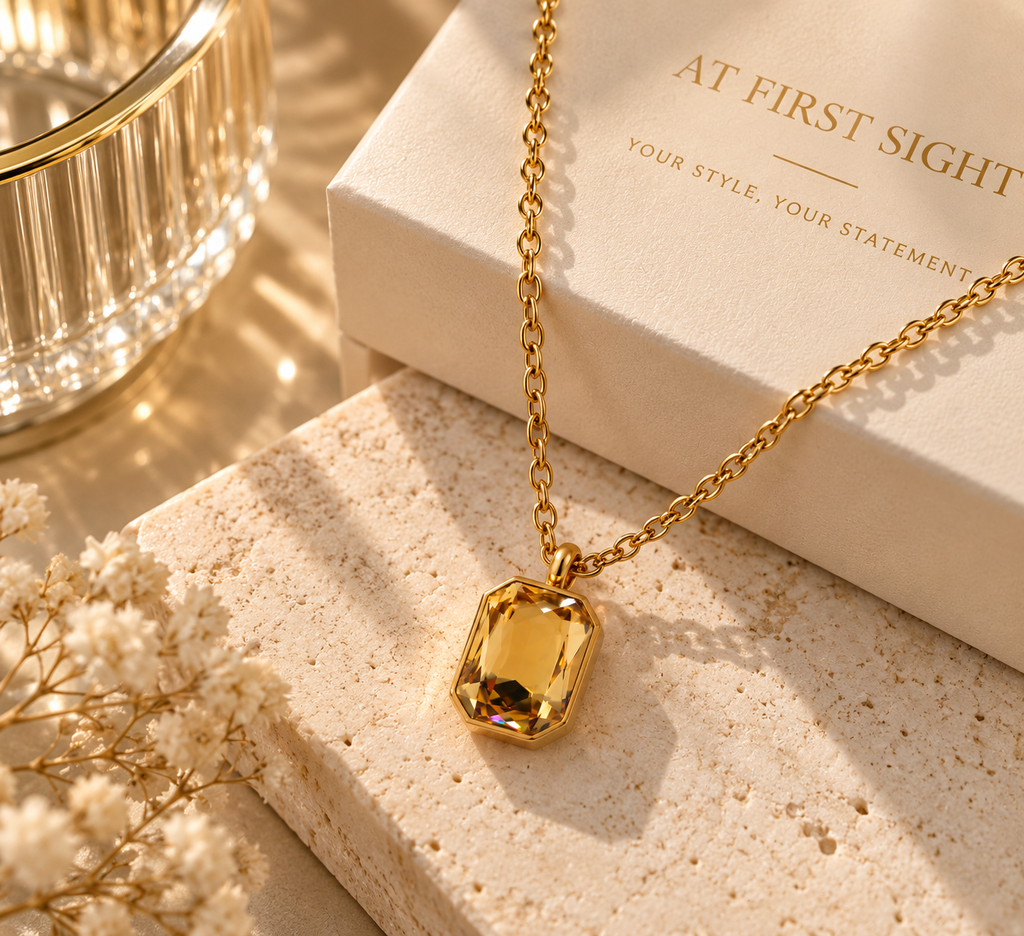 Square Sugar Pendant Necklace