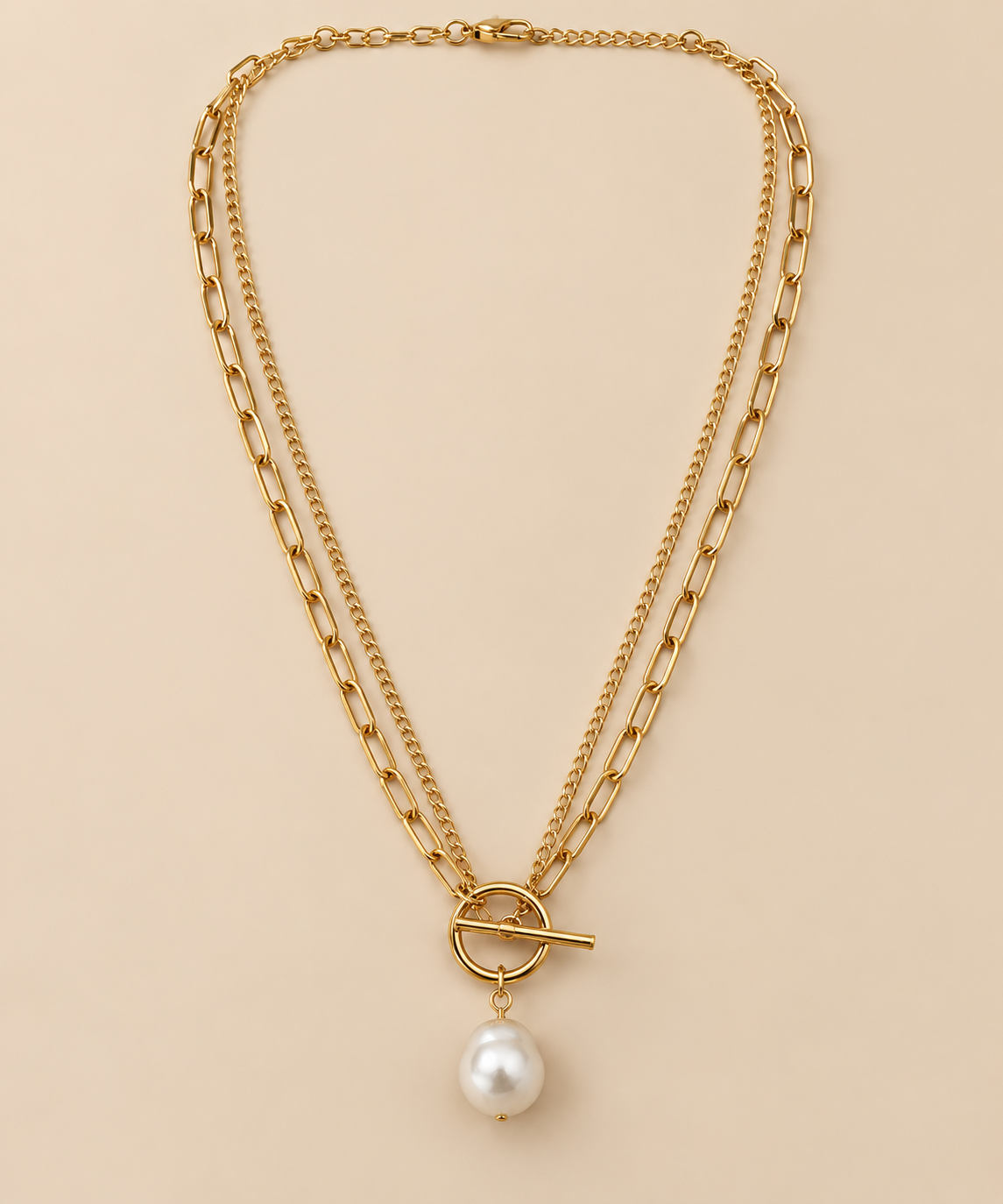 Baroque Pearl Double Layer Necklace