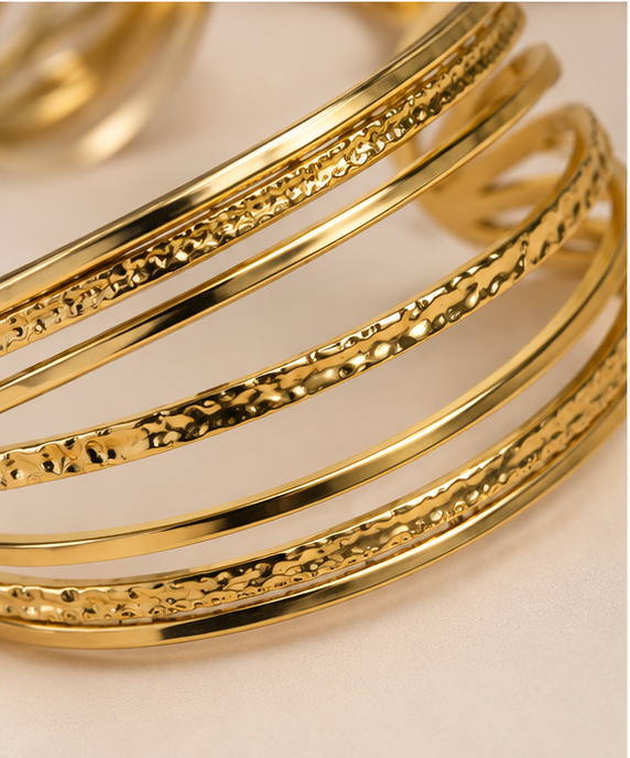 Five Ring Cuff Bracelet