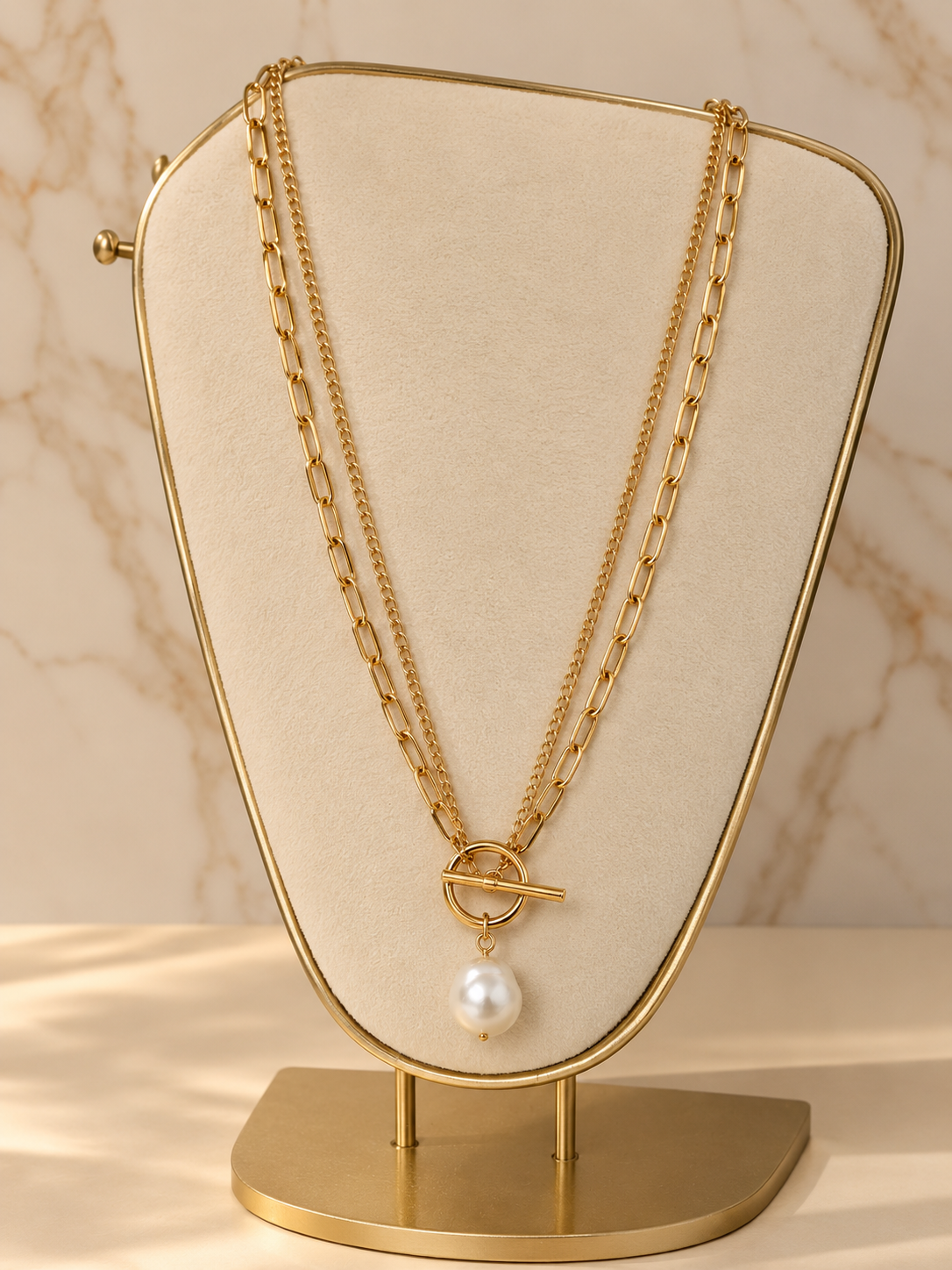 Baroque Pearl Double Layer Necklace