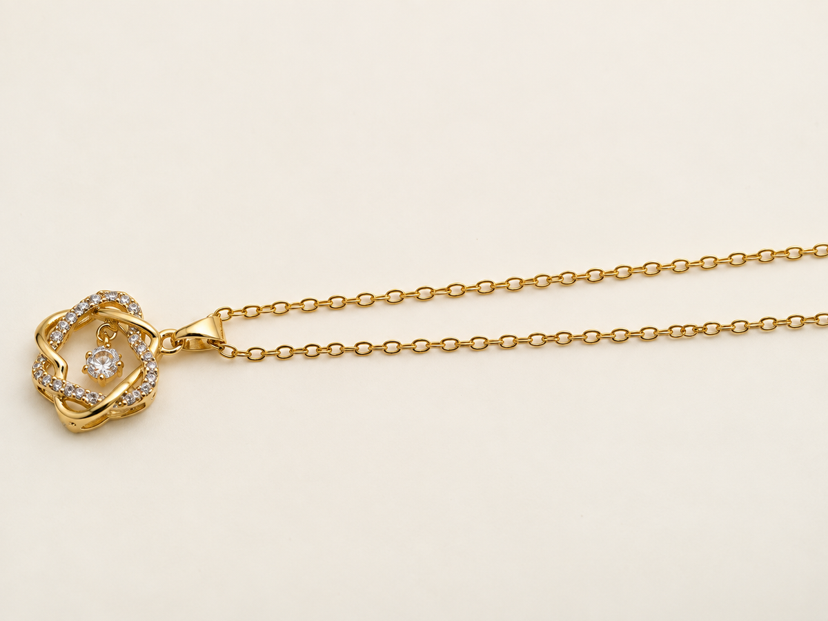 Pulsatile Heart-Hexagram Necklace