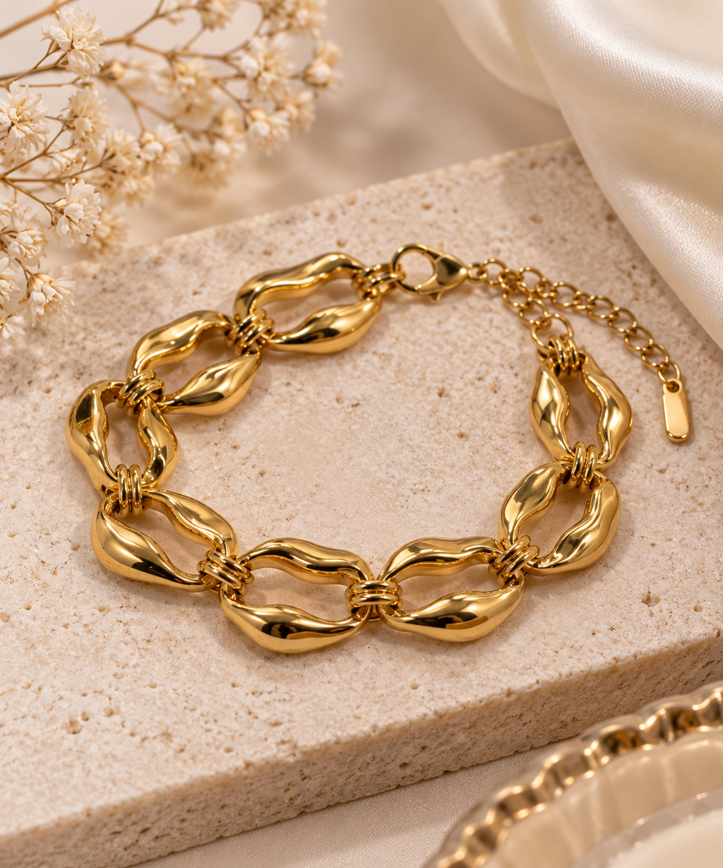 Wave Link Fashion Bracelet