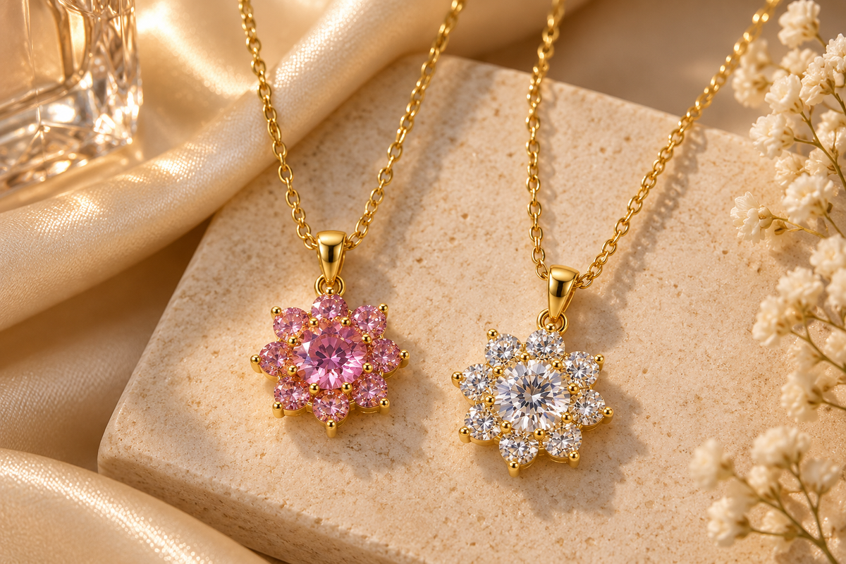 Elegant Flower Pendant Necklace