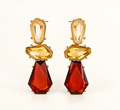 Amber Resign Gemstone Dangle Earrings