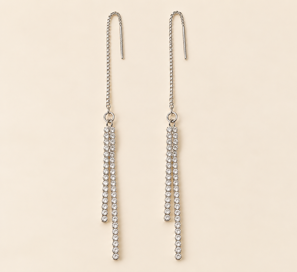 Long Tassel Threader Style Earrings