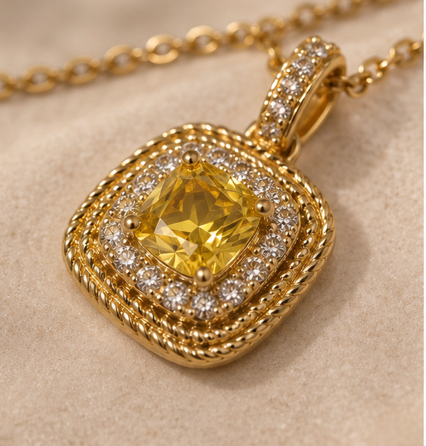 Small Sugar Cube Necklace