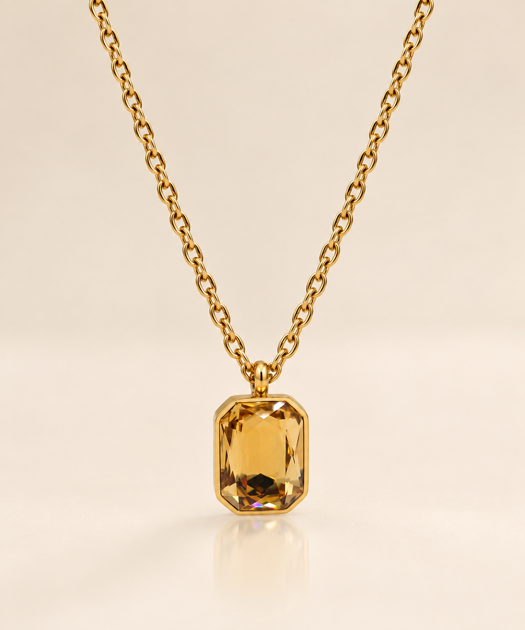 Square Sugar Pendant Necklace