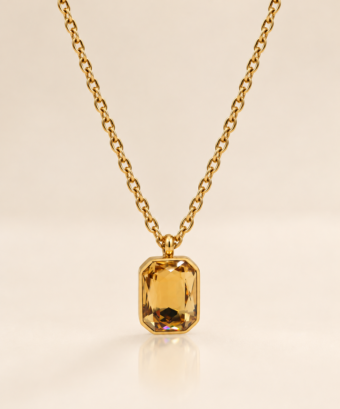 Square Sugar Pendant Necklace