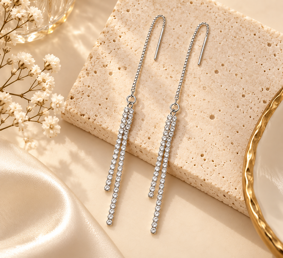 Long Tassel Threader Style Earrings