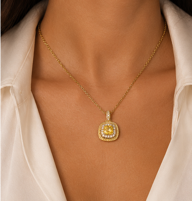 Small Sugar Cube Necklace