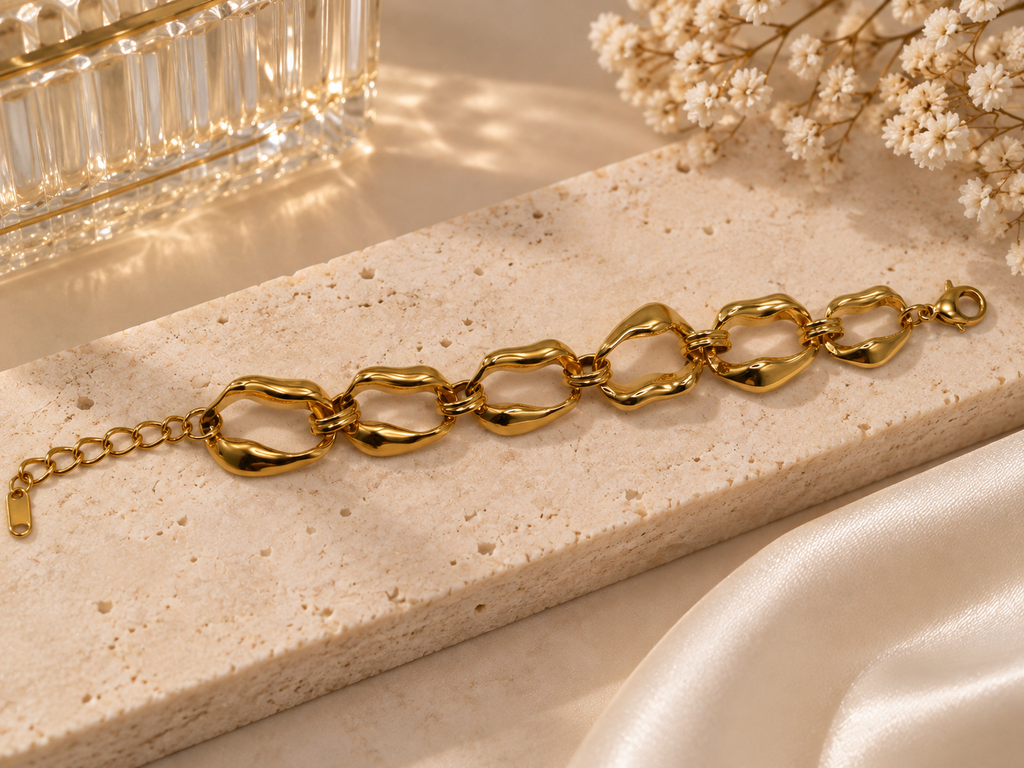 Wave Link Fashion Bracelet