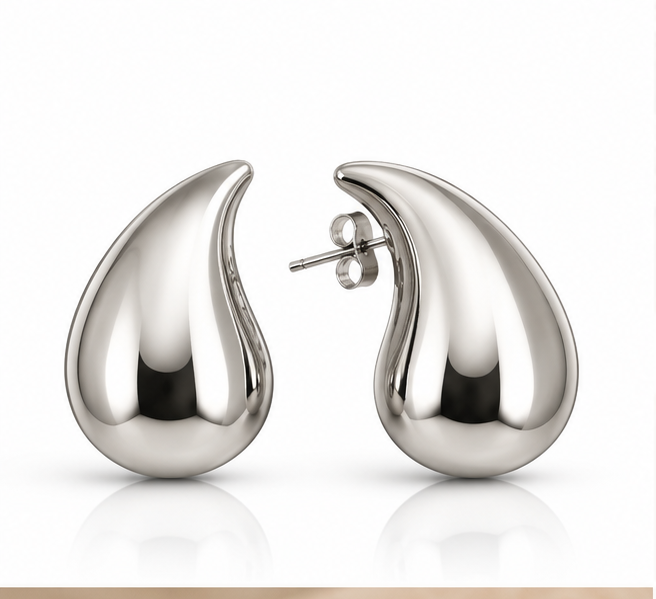 Tear Drop Stud Earrings